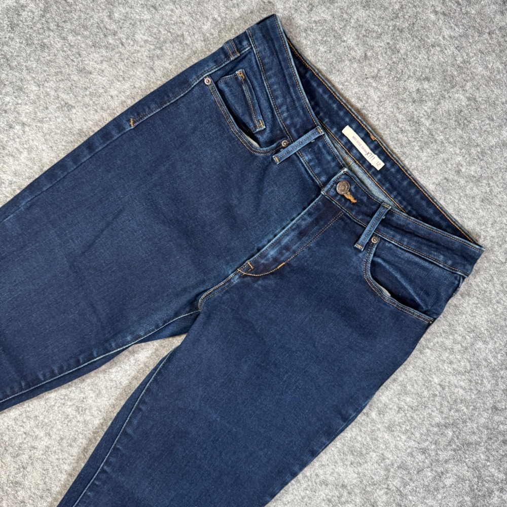 Levis 711 Mid Rise Skinny Jeans Womens 12 W31 L30‎ Dark Wash Blue 58575-0116